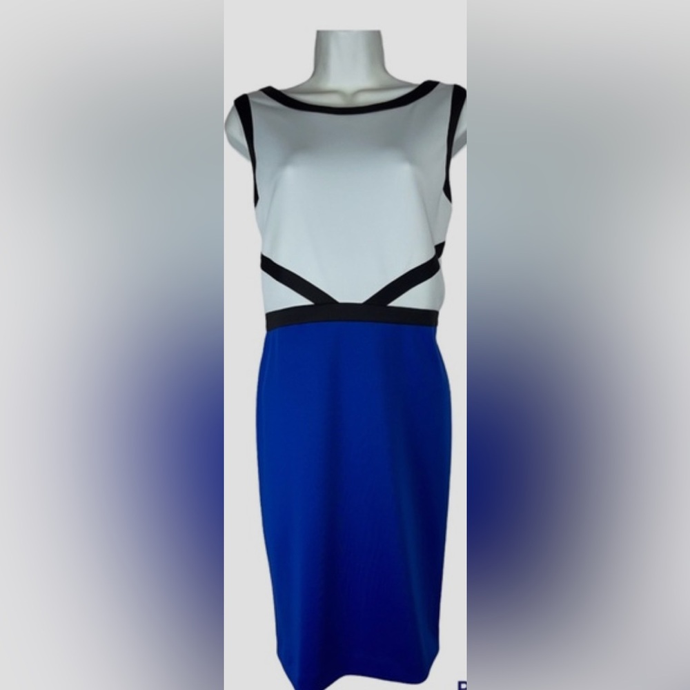 NNW Calvin Klein Sz 6 Ladies Colorblock Dress - Picture 3 of 5